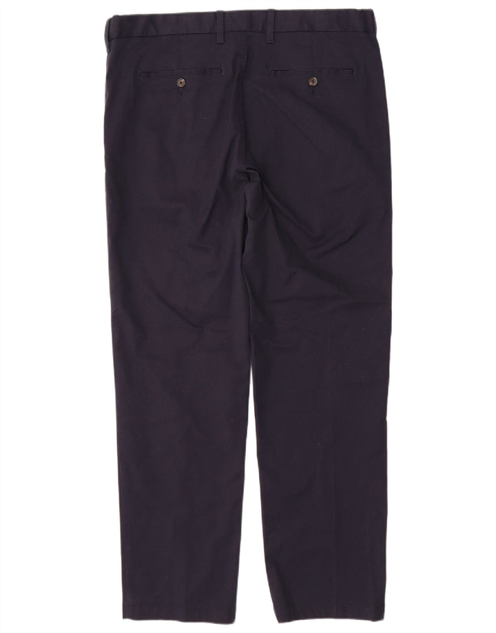 MARKS & SPENCER Mens Regular Fit Chino Trousers W38 L31 Navy Blue Cotton