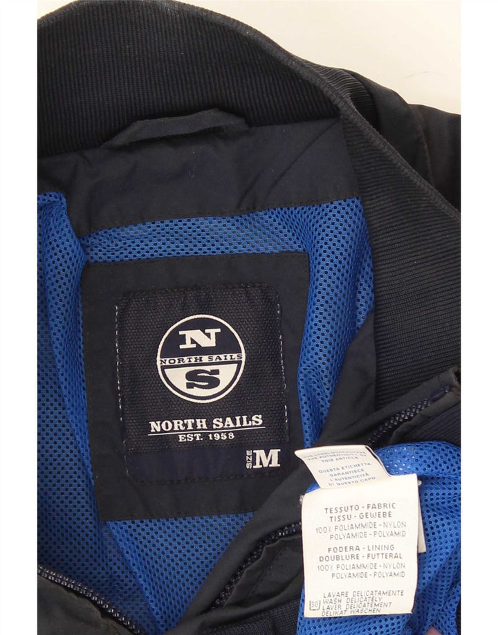 North Sails Mens Bomber Jacket UK 38 Medium Navy Blue Polyamide