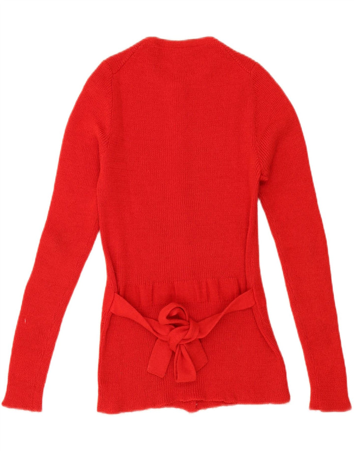 Vintage Womens Cardigan Sweater UK 12 Medium Red