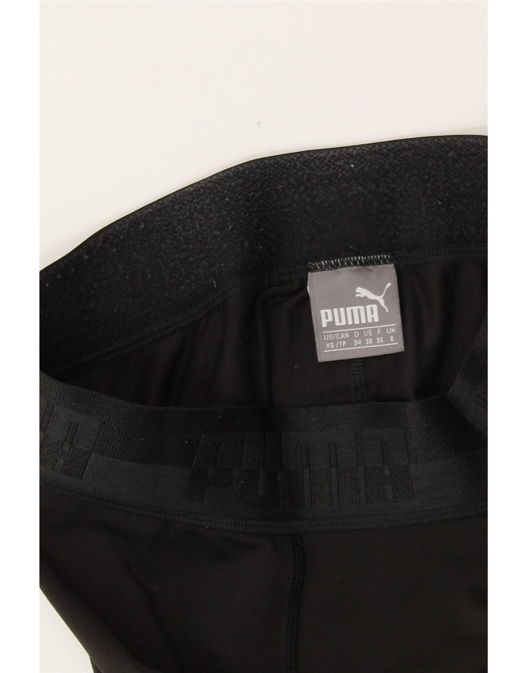 PUMA Womens Graphic Leggings UK 8 Small Black