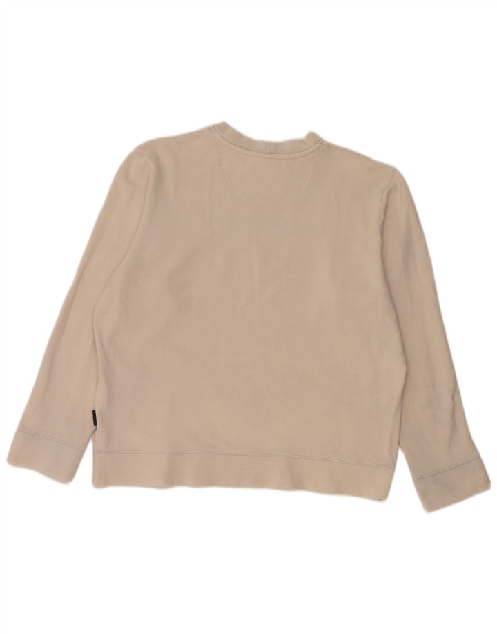 SERGIO TACCHINI Womens Graphic Sweatshirt Jumper UK 18 XL Off White