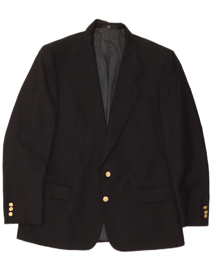 Valentino Mens 2 Button Blazer Jacket UK 38 Medium Black
