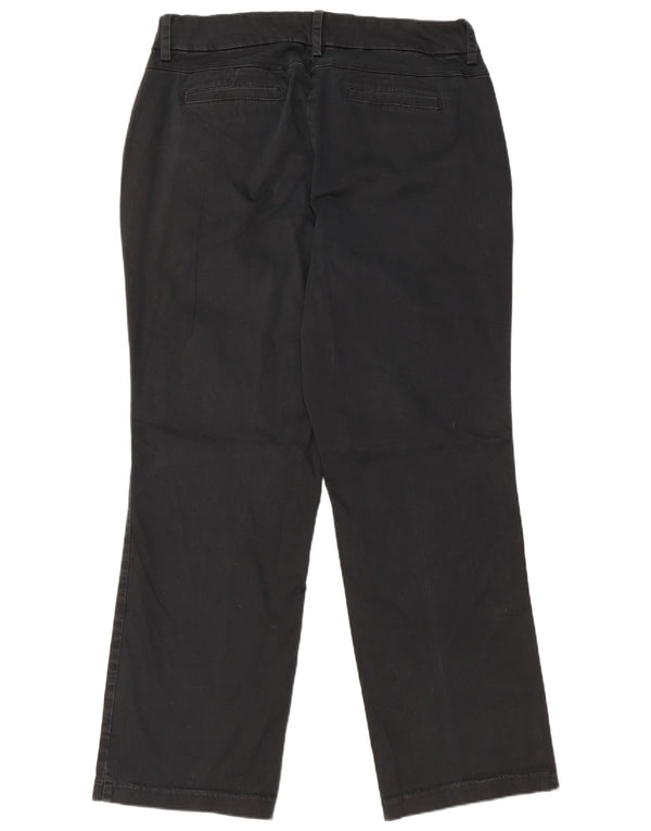 LEE Womens Curvy Fit Straight Casual Trousers US 16 2XL W36 L31 Black