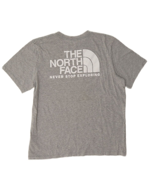 The North Face Womens Graphic T-Shirt Top UK 16 Large Grey Cotton