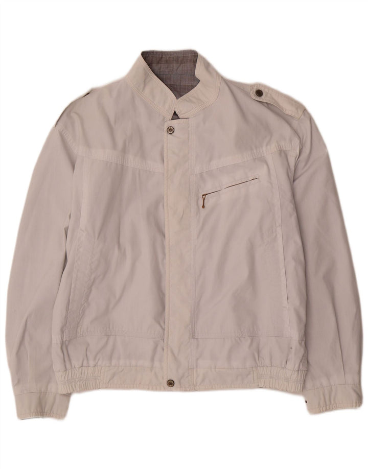 Faciba Mens Military Reversible Jacket IT 50 Large White Polyester