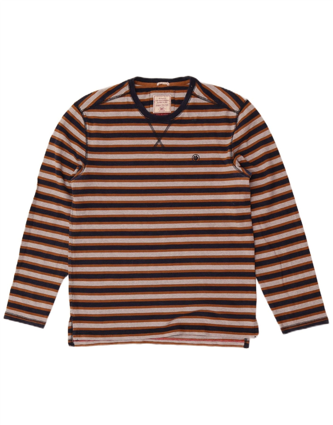 Fat Face Mens Regular Top Long Sleeve Medium Multicoloured Striped Cotton