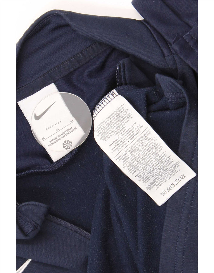 Nike Mens Dri Fit Pullover Tracksuit Top Medium Navy Blue Colourblock
