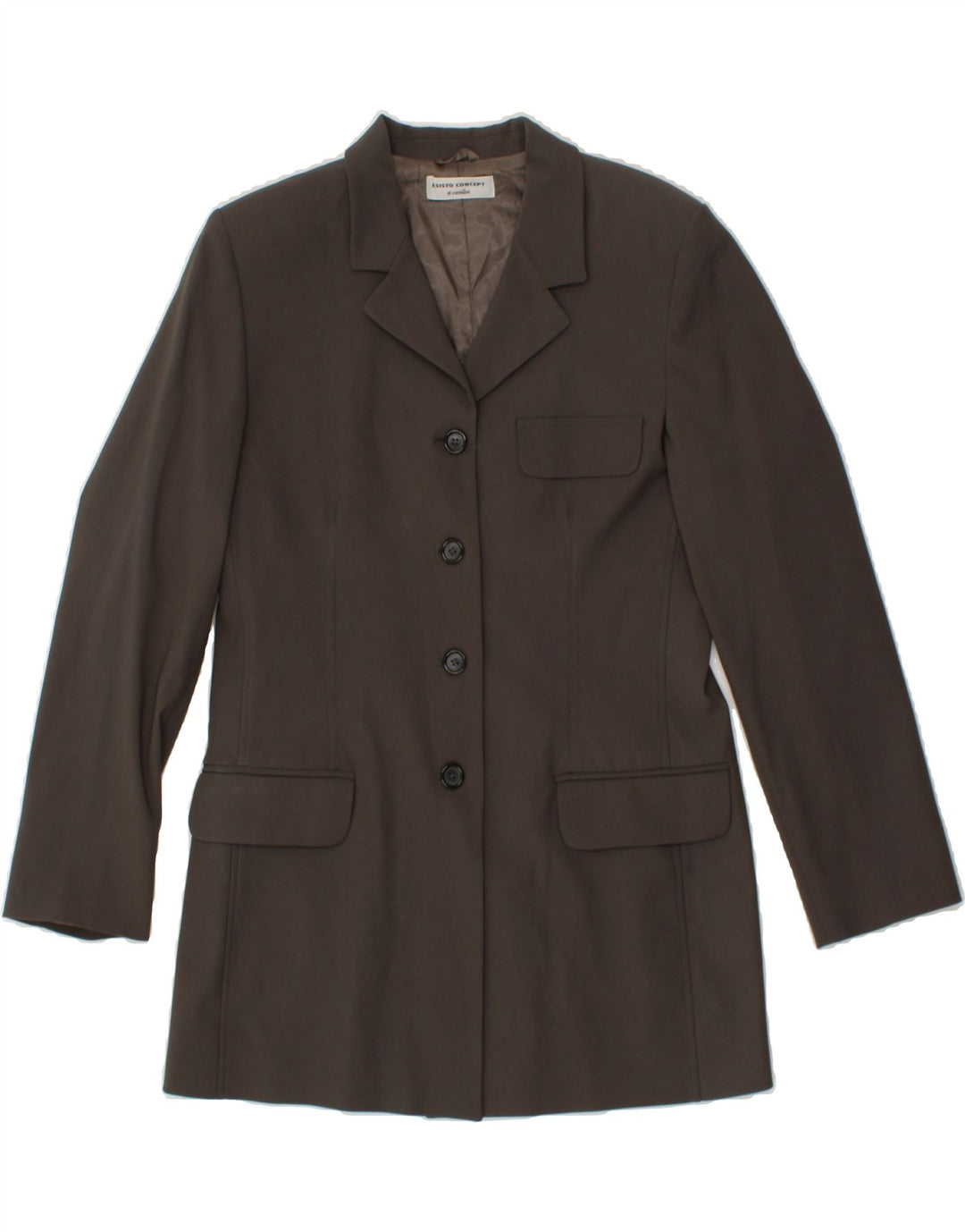 CONBIPEL Womens Esisto 4 Button Blazer Jacket IT 44 Medium Grey Polyester Vintage Conbipel and Second-Hand Conbipel from Messina Hembry 
