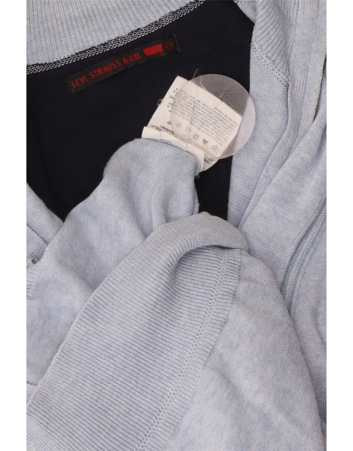 LEVI'S Womens Cardigan Sweater UK 10 Small Blue Cotton