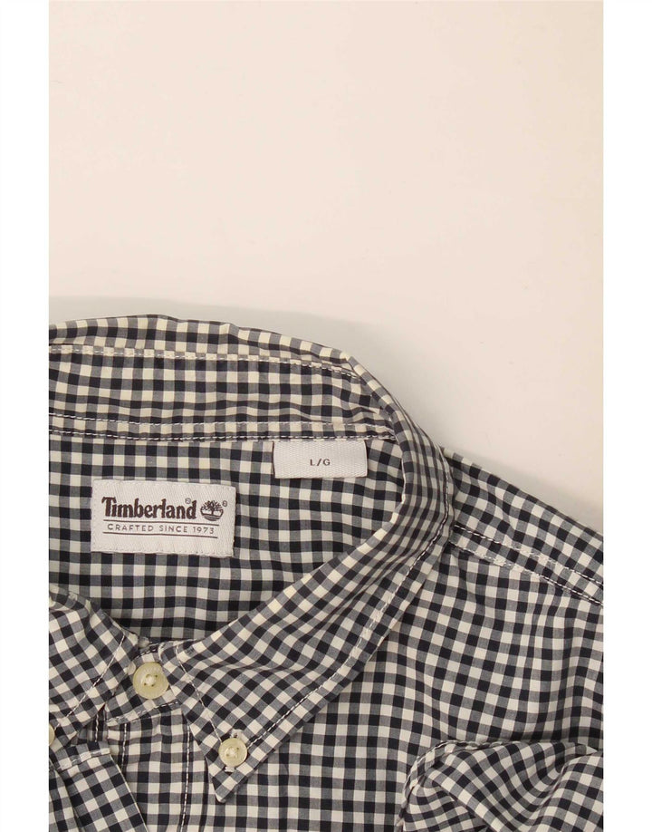 Timberland Mens Shirt Large Black Gingham