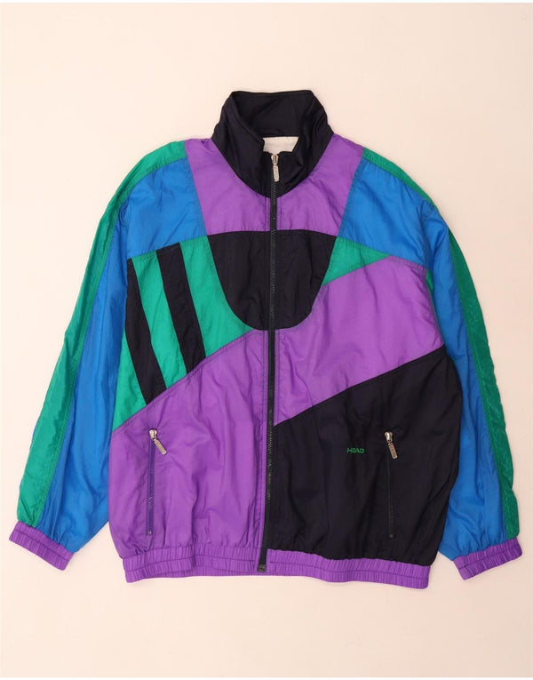 HEAD Mens Tracksuit Top Jacket IT 56 2XL Multicoloured Colourblock