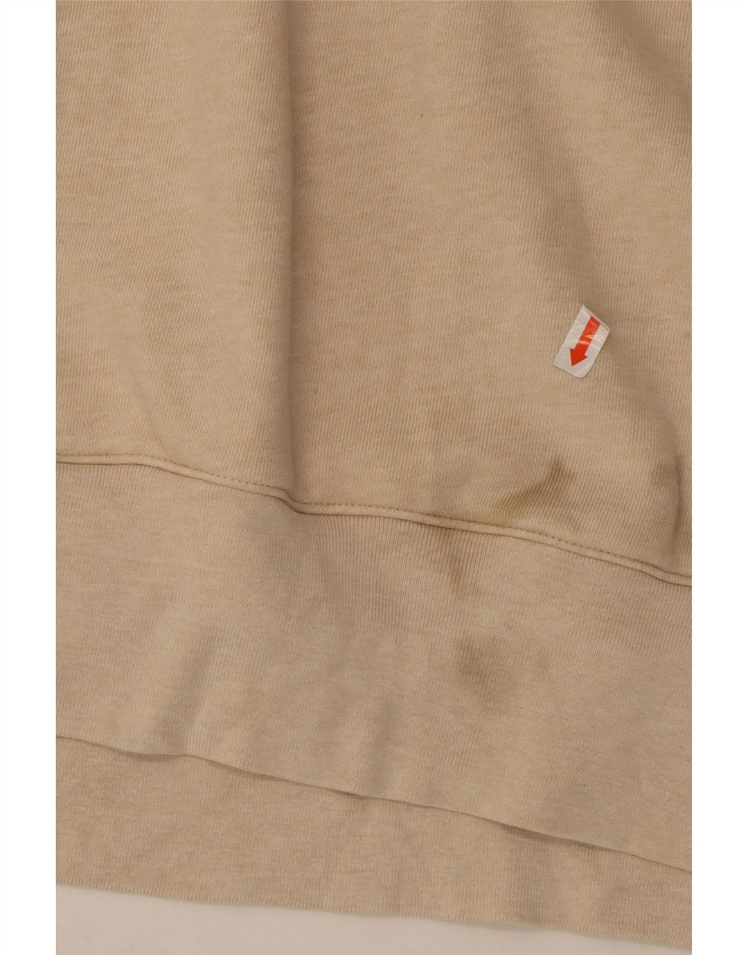 ADIDAS Mens Hoodie Jumper Large Beige Cotton