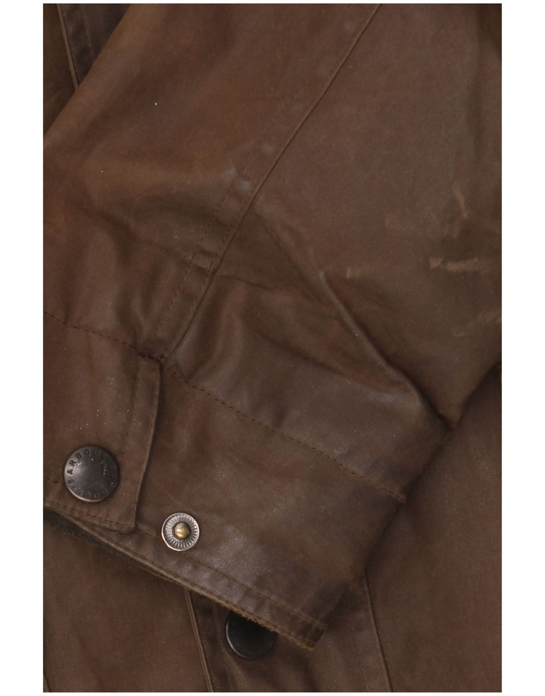 BARBOUR Mens Loose Fit Waxed Cotton Jacket UK 42 XL Brown Polyurethane