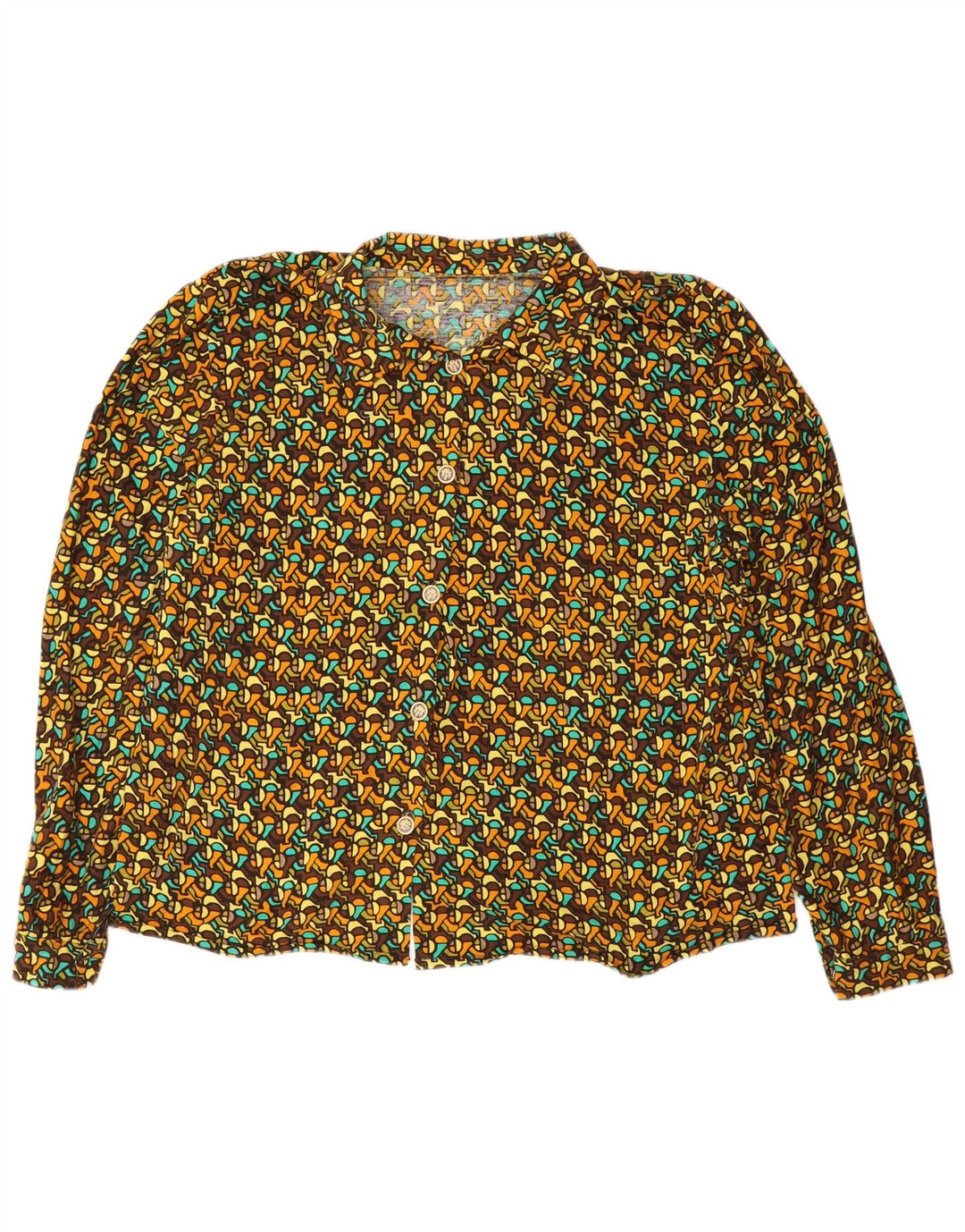 Vintage Womens Shirt UK 16 Large Multicoloured Geometric