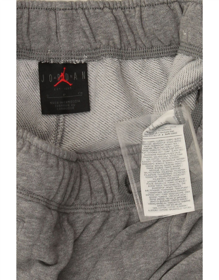 Jordan Mens Tracksuit Trousers Joggers Small  Grey Cotton