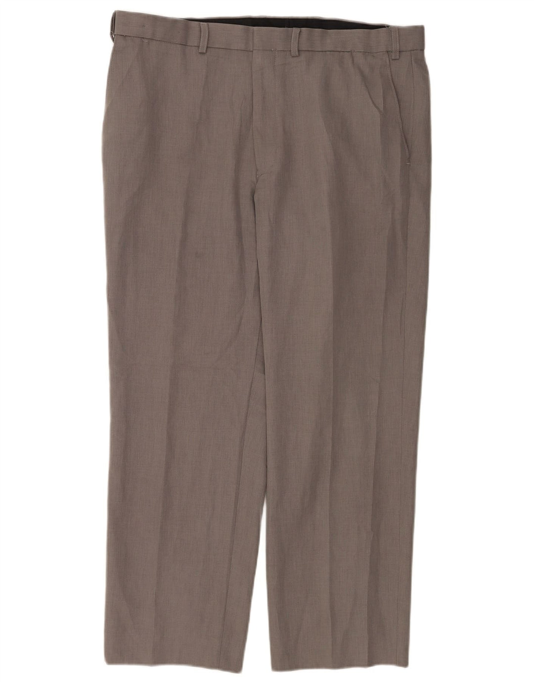 Marks & Spencer Mens Straight Chino Trousers W38 L28 Grey Polyester