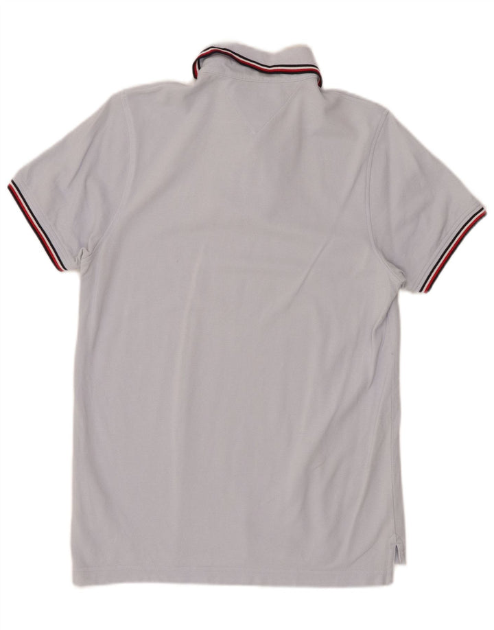 TOMMY HILFIGER Mens Slim Fit Polo Shirt Small Blue Cotton