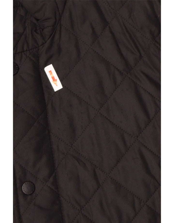 Barbour Mens Quilted Jacket UK 38 Medium Black Polyester