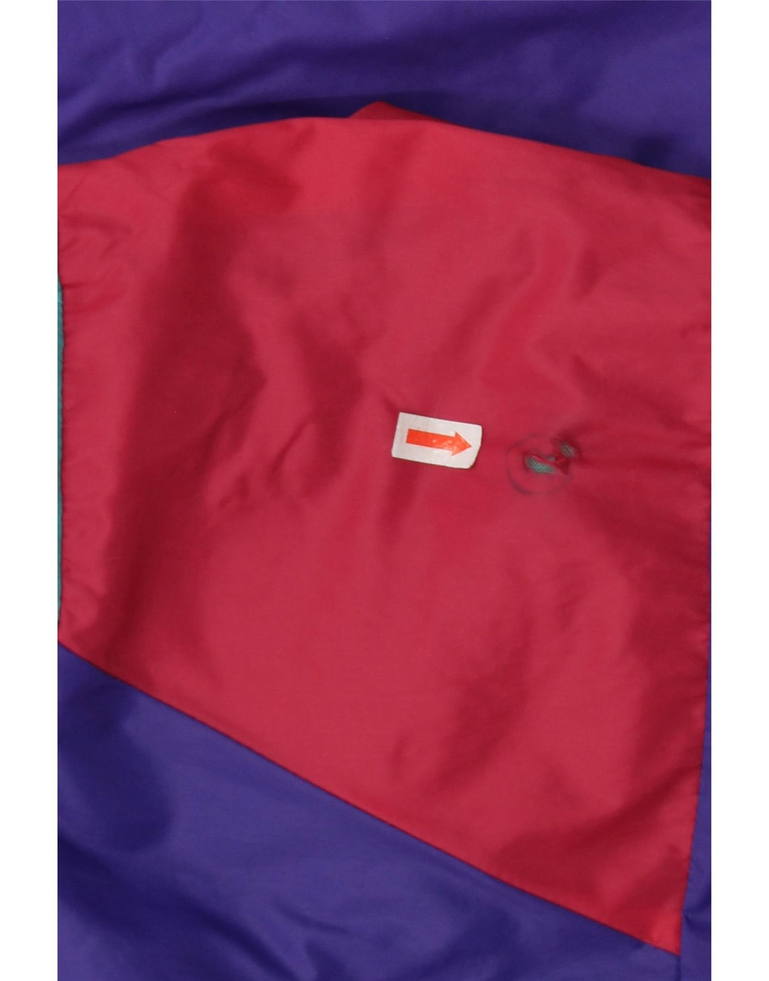 VINTAGE Mens Loose Fit Hooded Anorak Jacket UK 36 Small Purple Colourblock