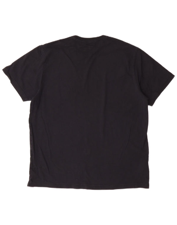 EDDIE BAUER Mens T-Shirt Top Large Black Cotton