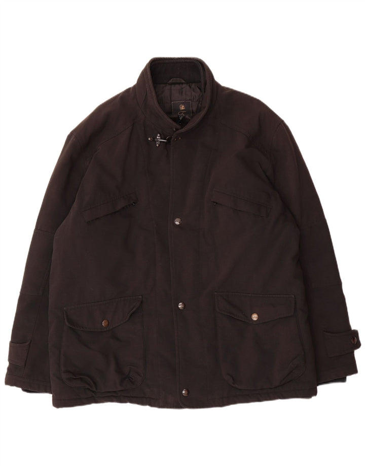 FAY Mens Utility Jacket UK 40 Large Black Cotton