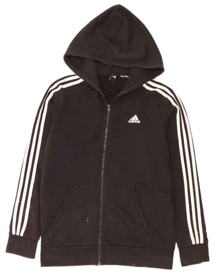 Adidas Mens Zip Hoodie Sweater Medium Black