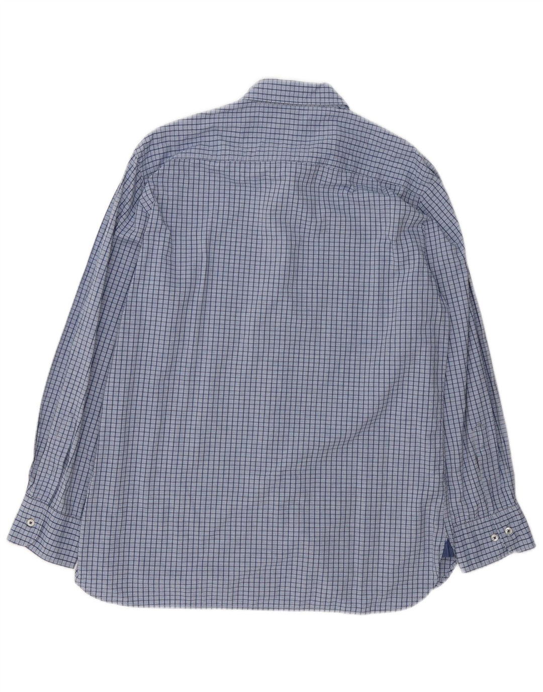 Massimo Dutti Mens Casual Fit Shirt Large Blue Check Cotton