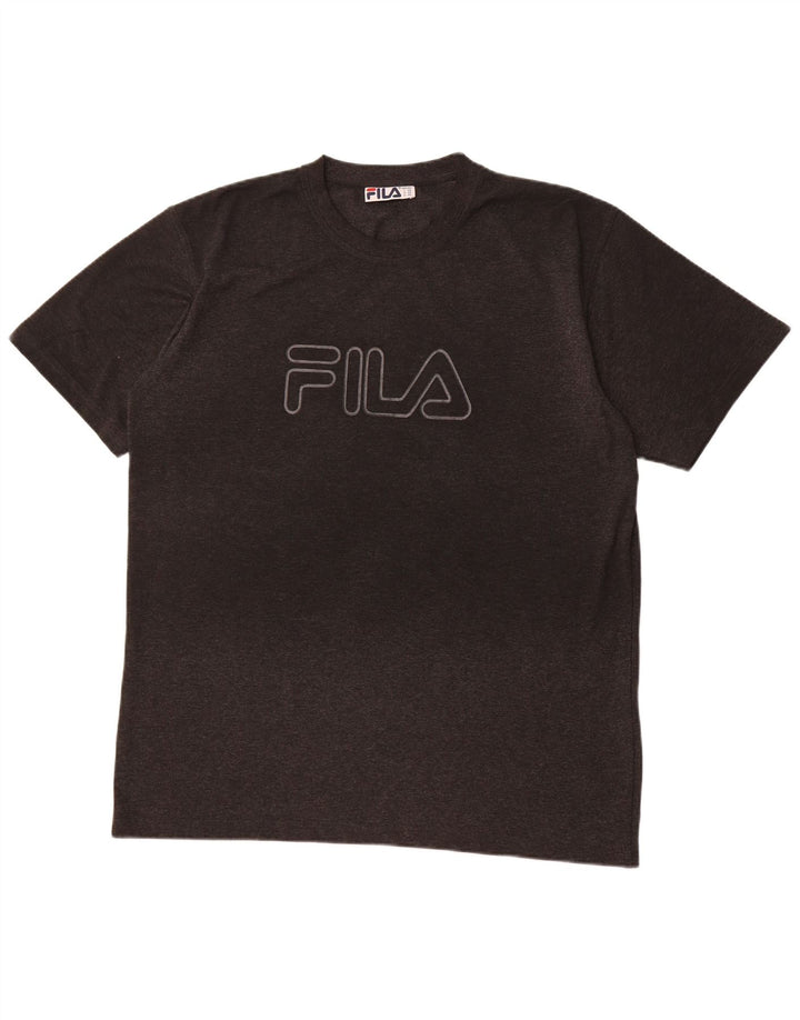 FILA Mens Graphic T-Shirt Top 2XL Grey Cotton