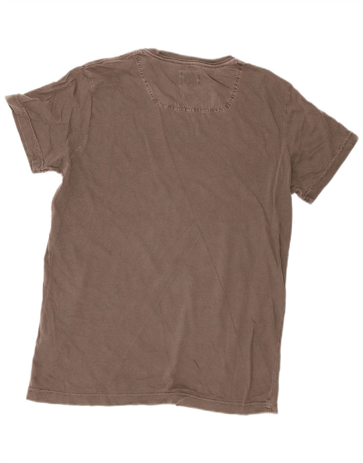 Diesel Mens Graphic T-Shirt Top Medium Grey Cotton