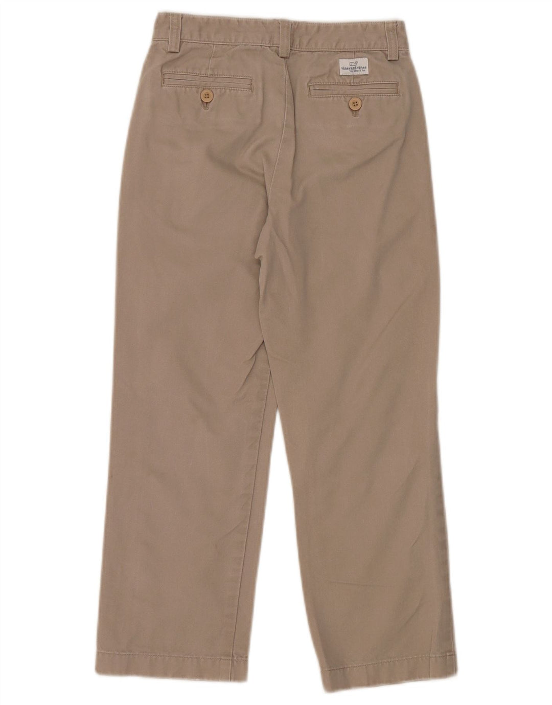 VINEYARD VINES Boys Straight Chino Trousers 7-8 Years W24 L22 Beige Cotton