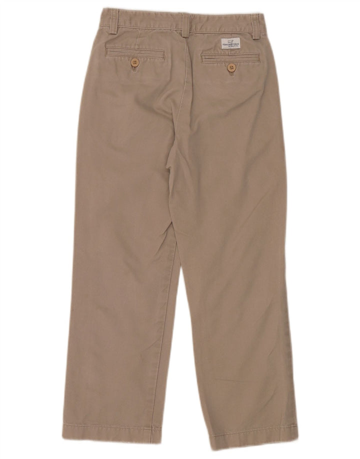 VINEYARD VINES Boys Straight Chino Trousers 7-8 Years W24 L22 Beige Cotton