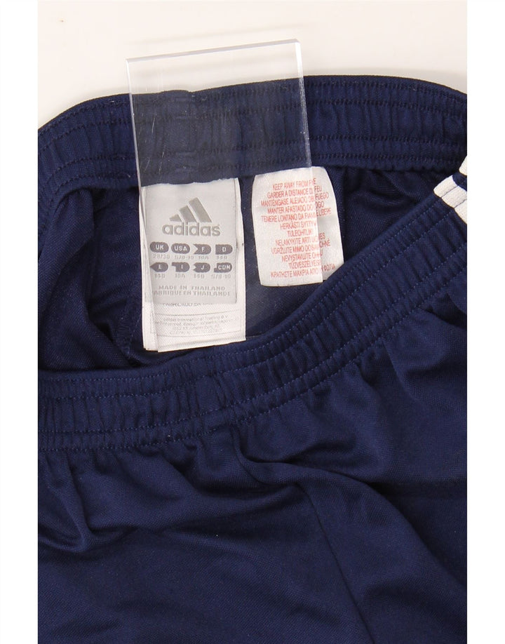 ADIDAS Boys Sport Shorts 9-10 Years  Navy Blue Polyester