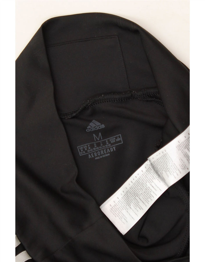 ADIDAS Womens Aeroready Leggings UK 12/14 Medium  Black Polyester Vintage Adidas and Second-Hand Adidas from Messina Hembry 