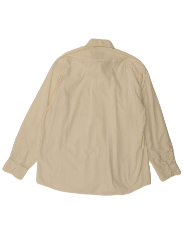 PIERRE CARDIN Mens Shirt Size 42 16 1/2 Large Off White Cotton