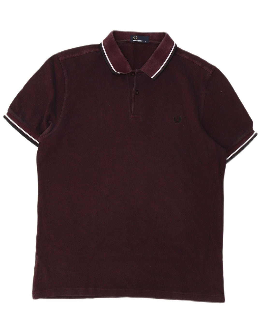 Fred Perry Mens Polo Shirt XL Burgundy Cotton