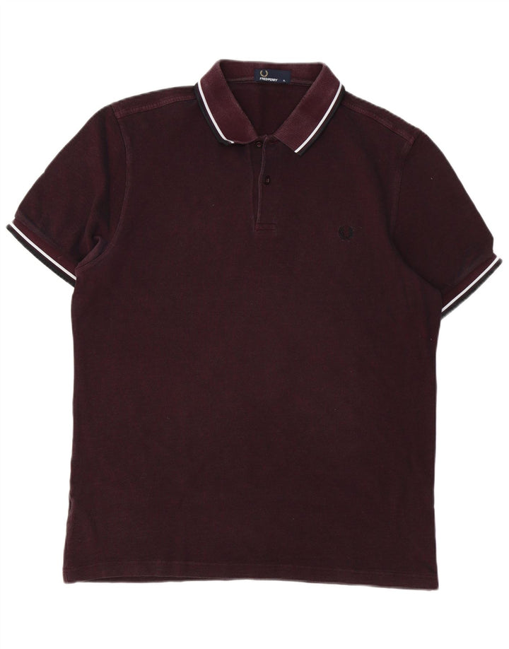Fred Perry Mens Polo Shirt XL Burgundy Cotton