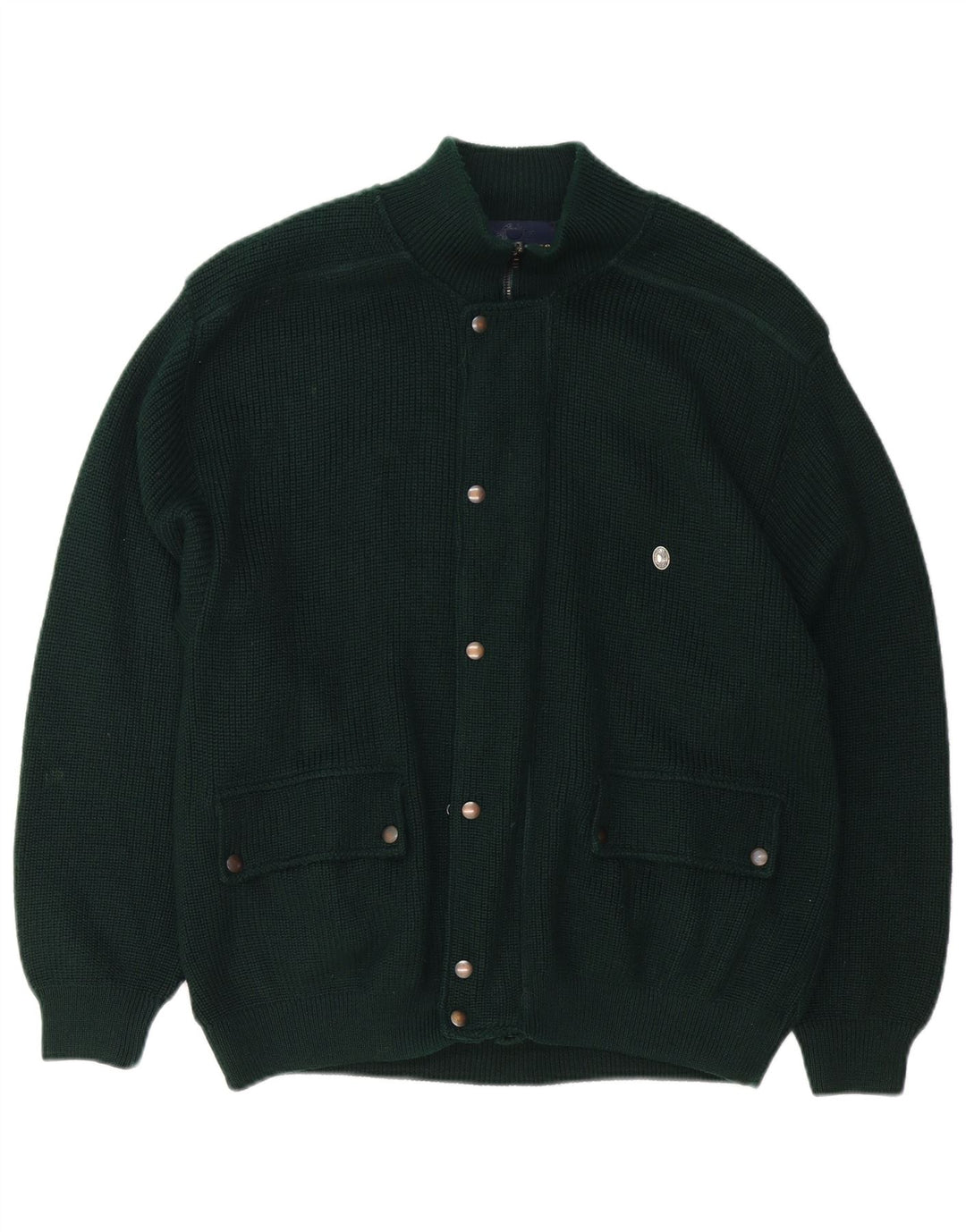 Il Granchio Mens Cardigan Sweater Medium Green