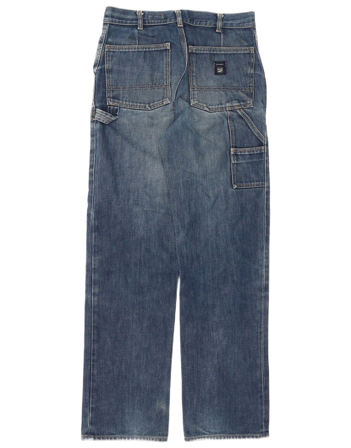 Gas Mens Straight Jeans W29 L33 Blue Cotton