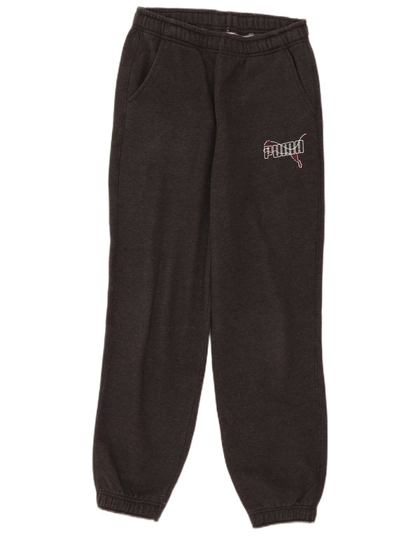 Puma Mens Graphic Tracksuit Trousers Joggers Small Grey Flecked
