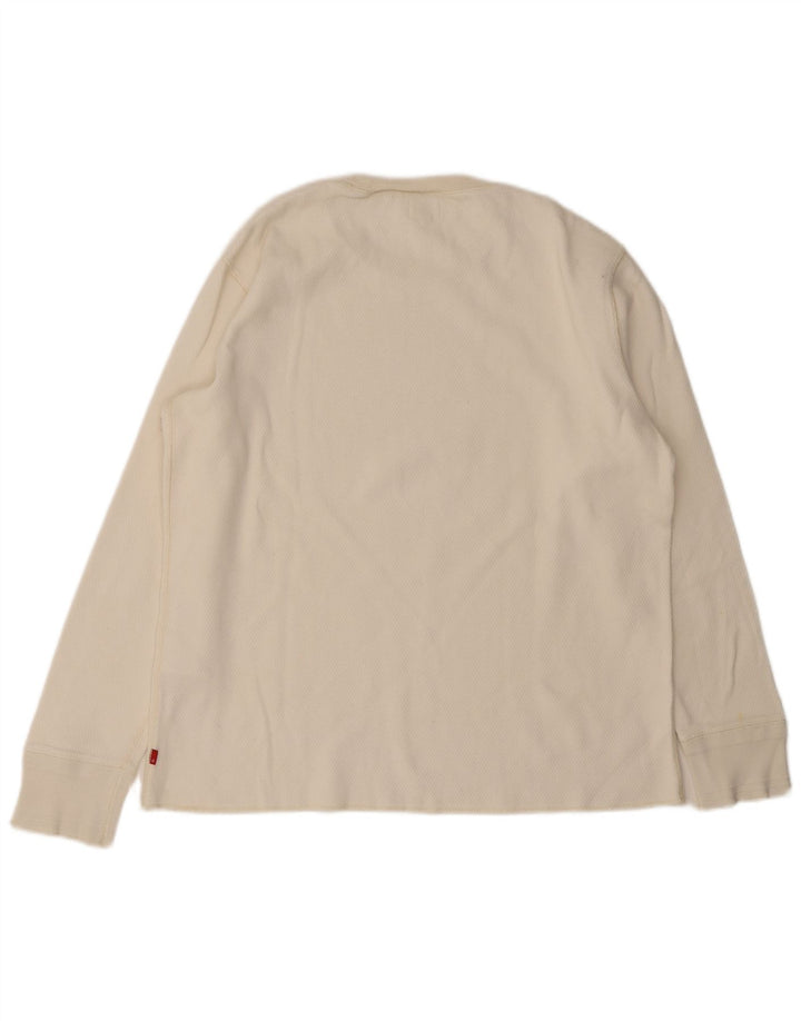 Levi's Mens Top Long Sleeve Large White Cotton