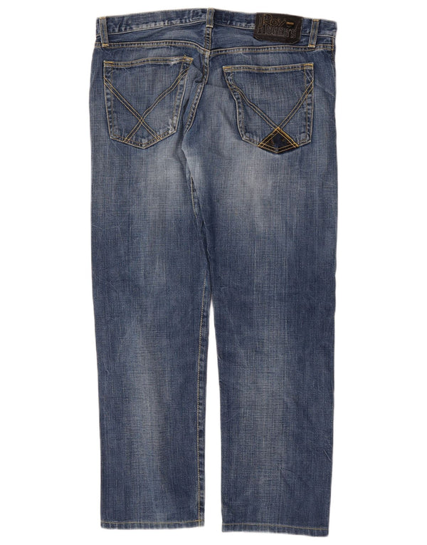 Roy Rogers Mens Distressed Straight Jeans W35 L29 Blue