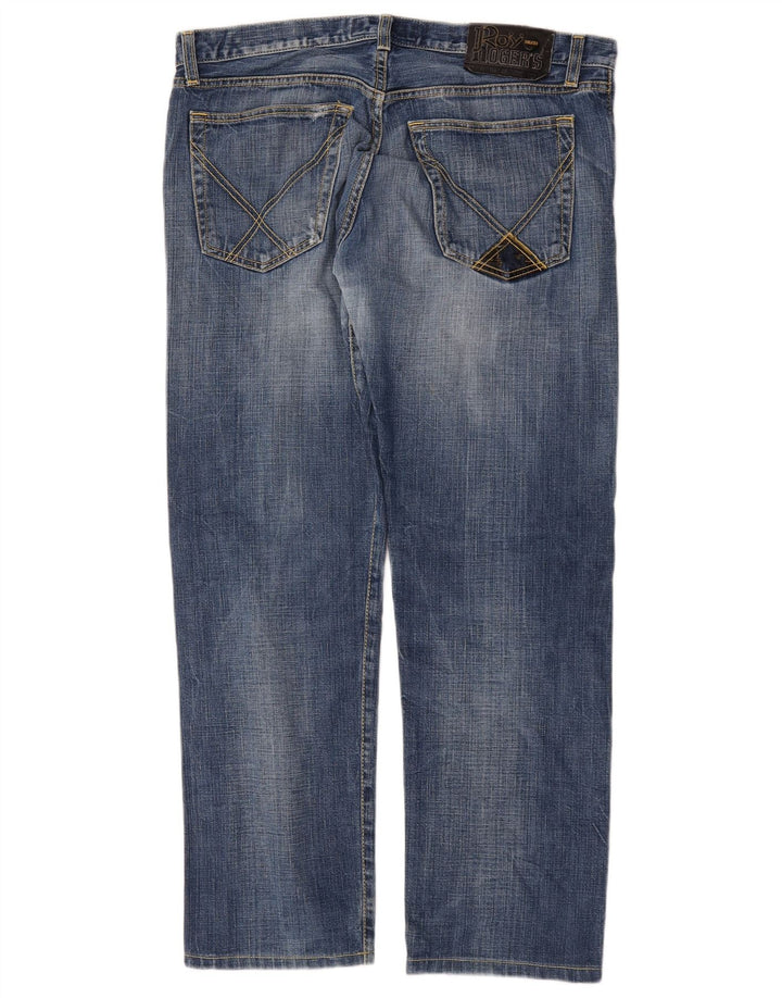Roy Rogers Mens Distressed Straight Jeans W35 L29 Blue