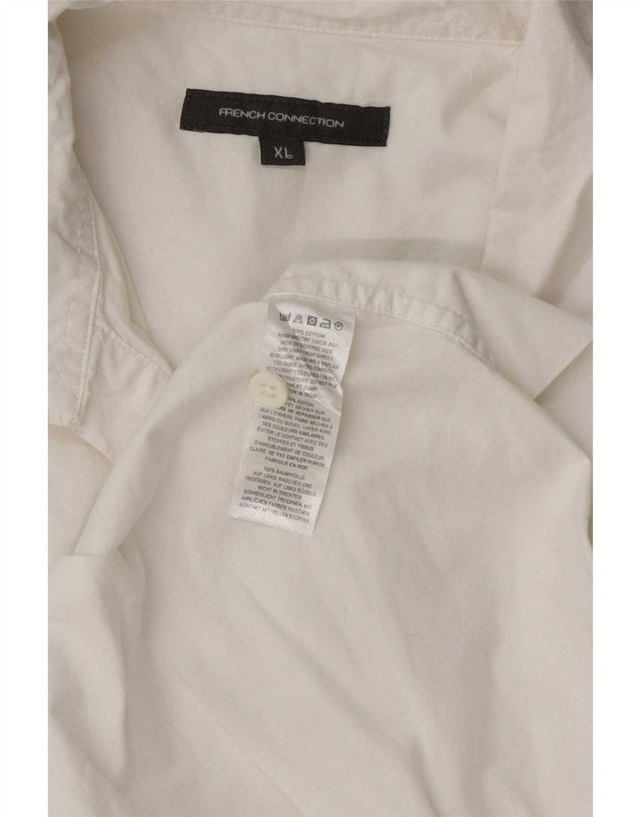 French Connection Womens 3/4 Sleeve Oversized Pullover Shirt UK 18 XL White