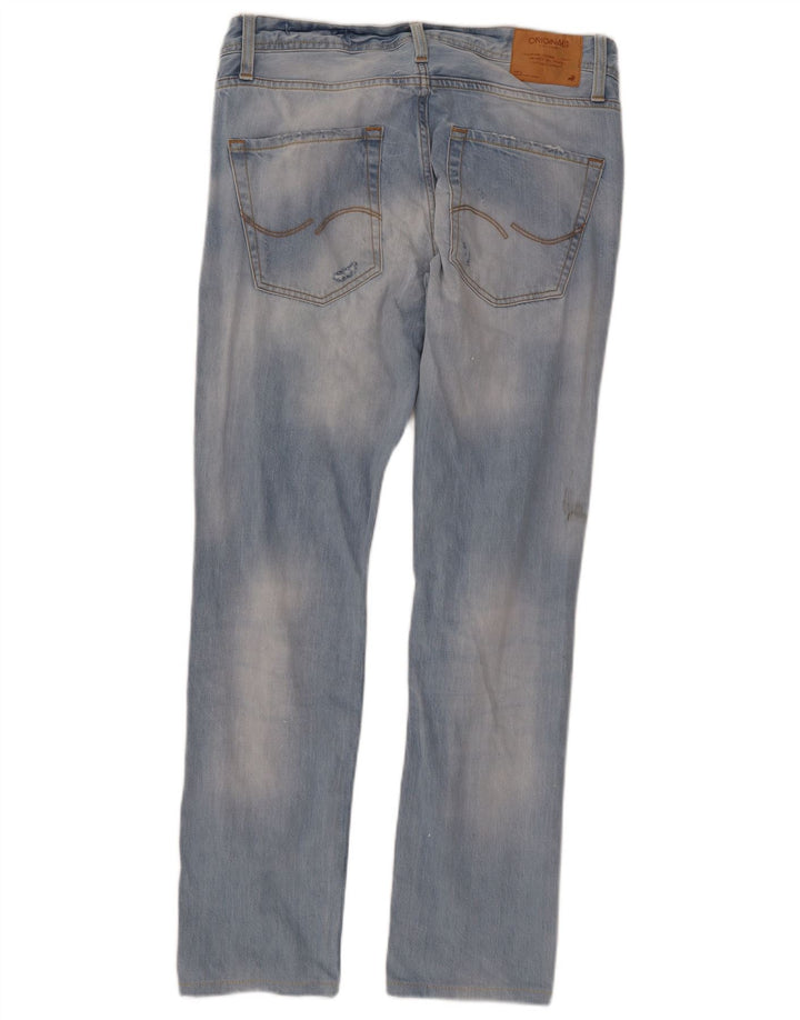 Jack & Jones Mens Tim Distressed Slim Jeans W34 L31 Blue