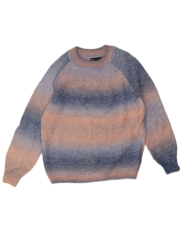 Marks & Spencer Mens Crew Neck Jumper Sweater Small Blue Tie Dye Acrylic