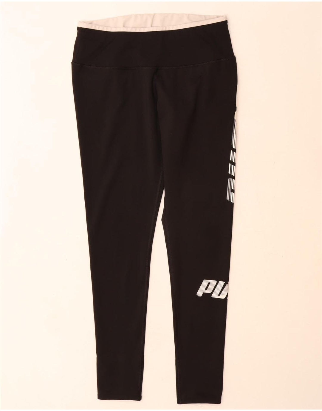 Puma Womens Graphic Leggings UK 18 XL Black Polyester