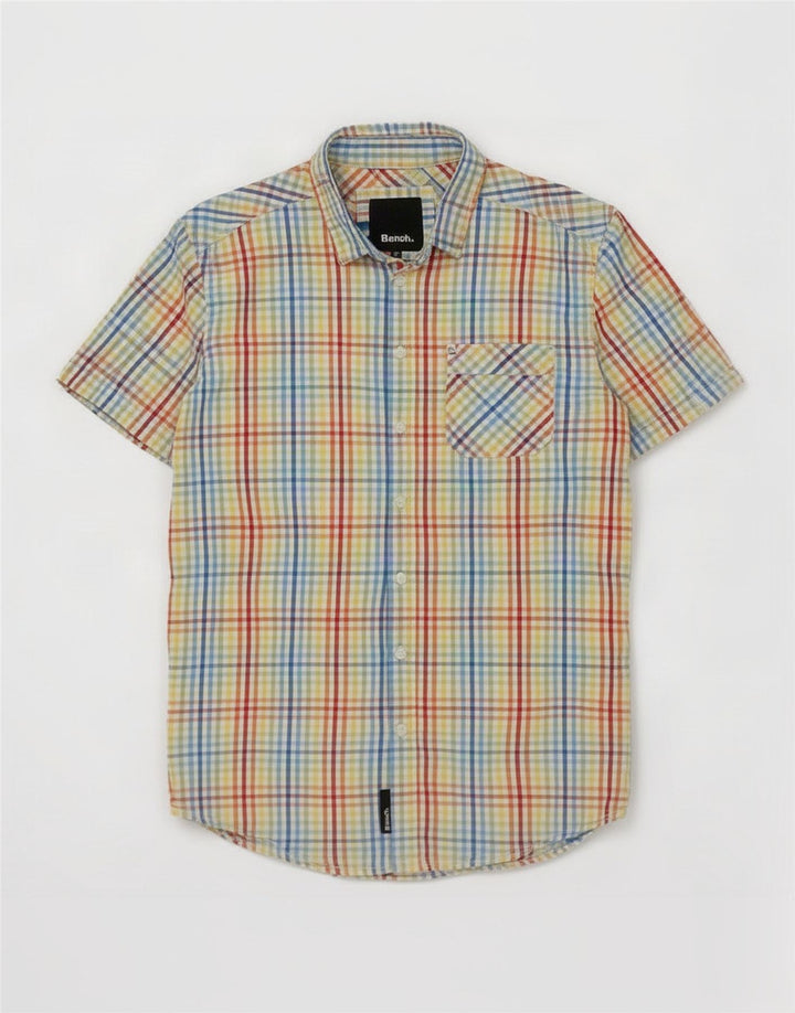 Bench Mens Short Sleeve Shirt Large Multicoloured Check Cotton