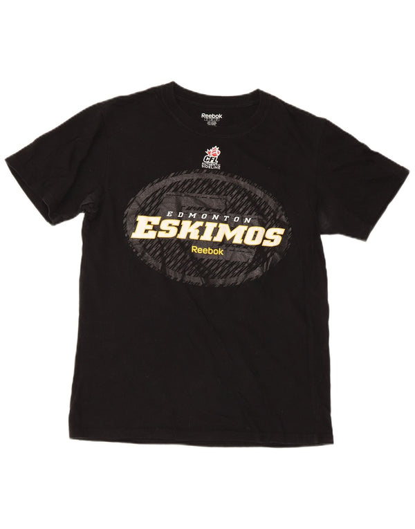 Reebok Mens Regular Graphic T-Shirt Top Small Black Cotton