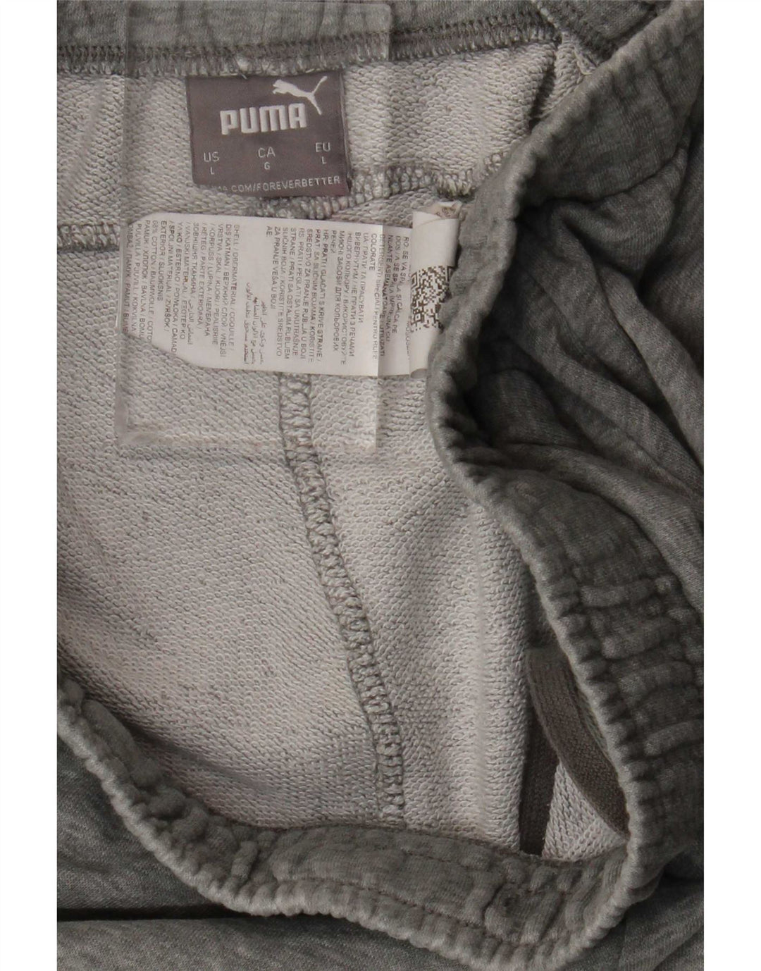 Puma Mens Sport Shorts Large Grey Flecked Cotton