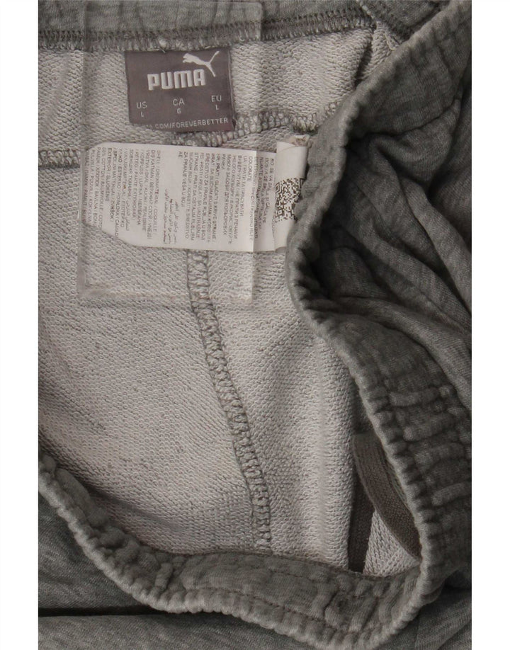 Puma Mens Sport Shorts Large Grey Flecked Cotton
